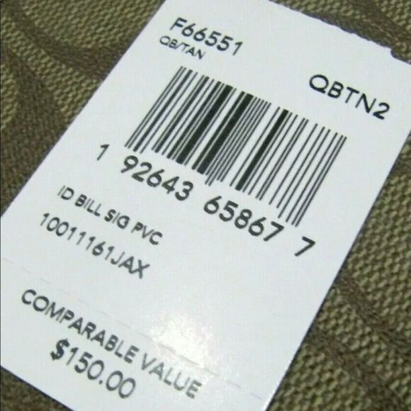 Coach F66551 Men's Wallet ID Bill Signature Tan Canvas Coated/ Leather … - Picture 6 of 6